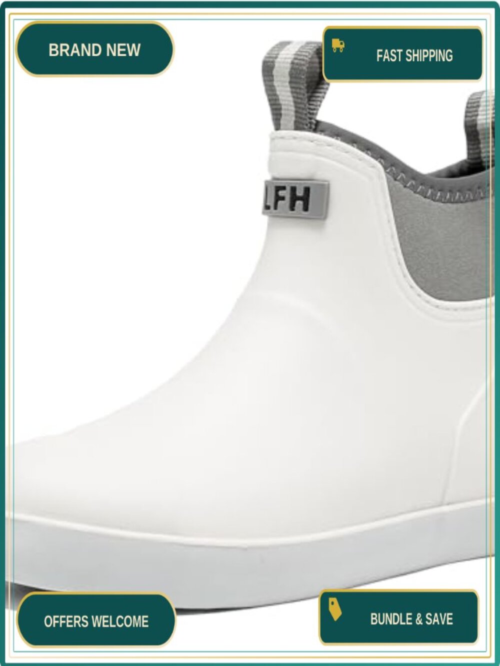 Waterproof Chelsea Ankle Rain Boots for Women Neoprene Rubber